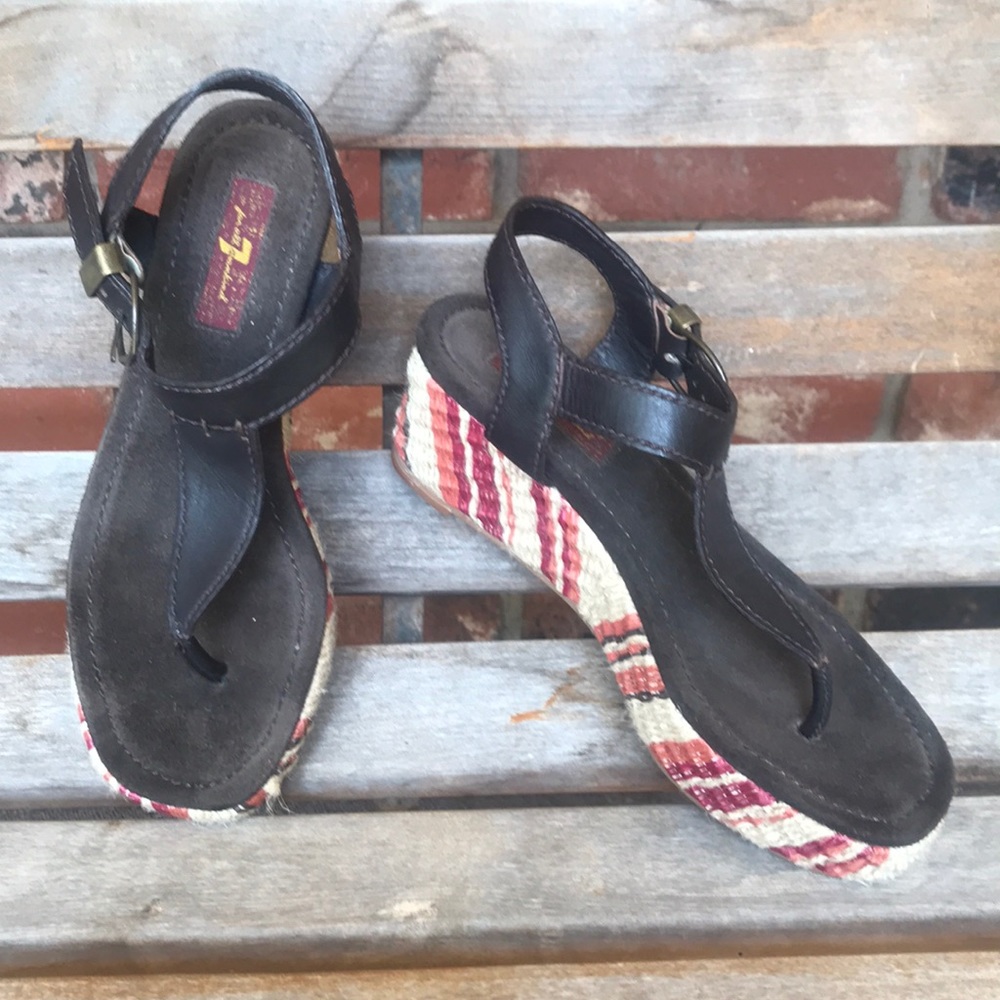 7 for all Mankind wedge sandals. Great condition